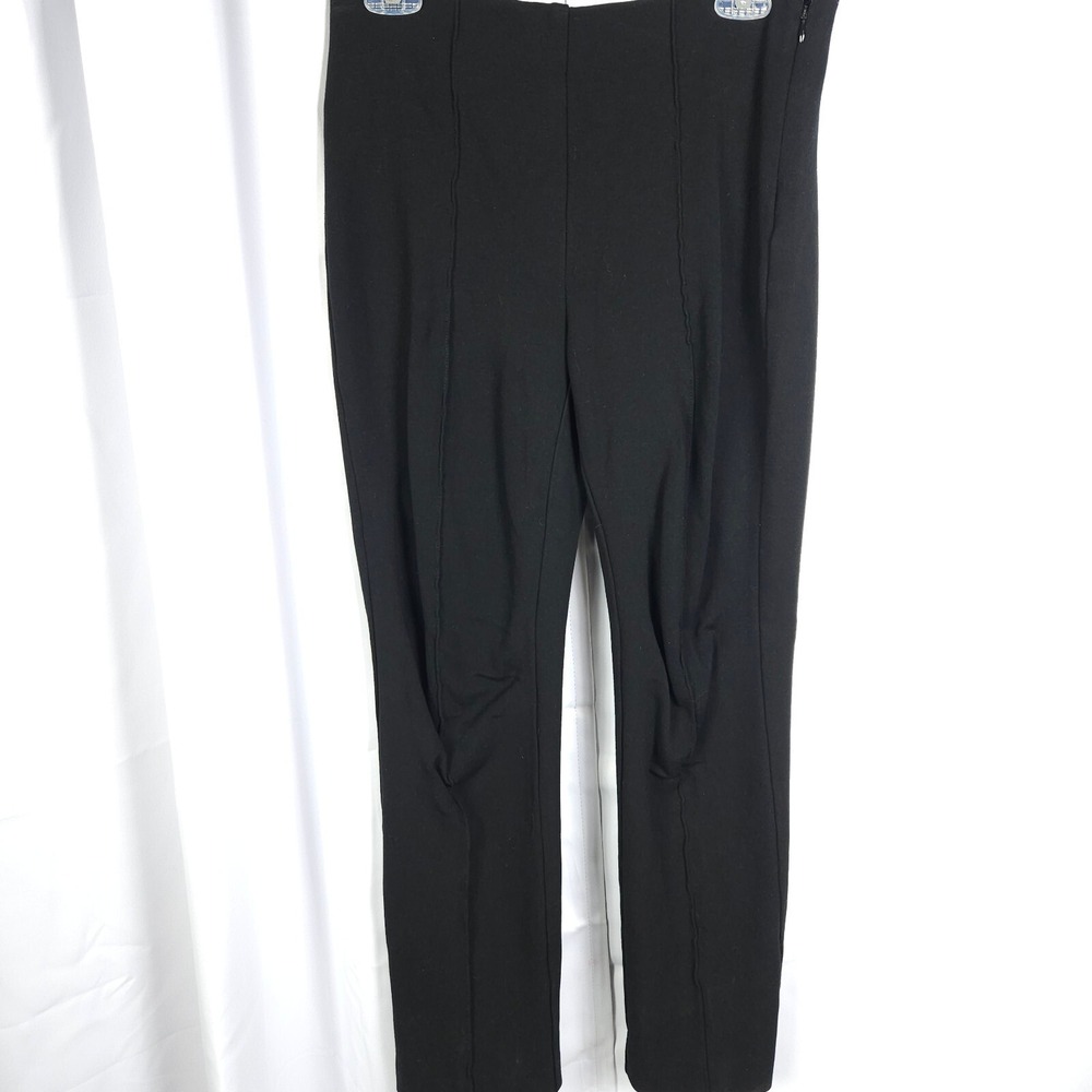 Chico's Side Zip Stretch Pants Women 0 / 4‎ Reg Black Trousers